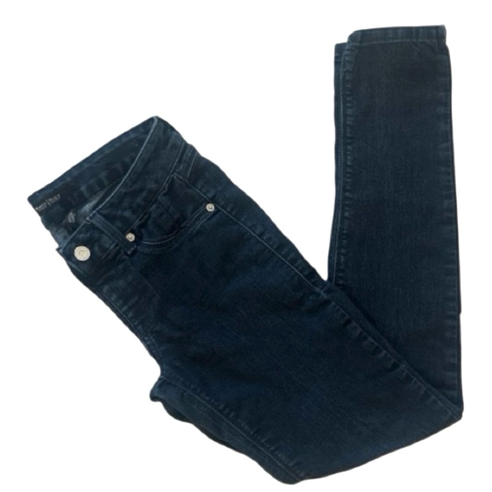 White House Black Market Dark Blue Pull-On Denim Jeans Size Small 28x29